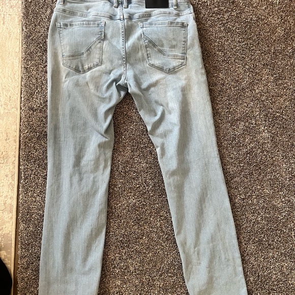 Empyre Blue Boyfriend Jeans Distressed Style - Picture 2 of 5